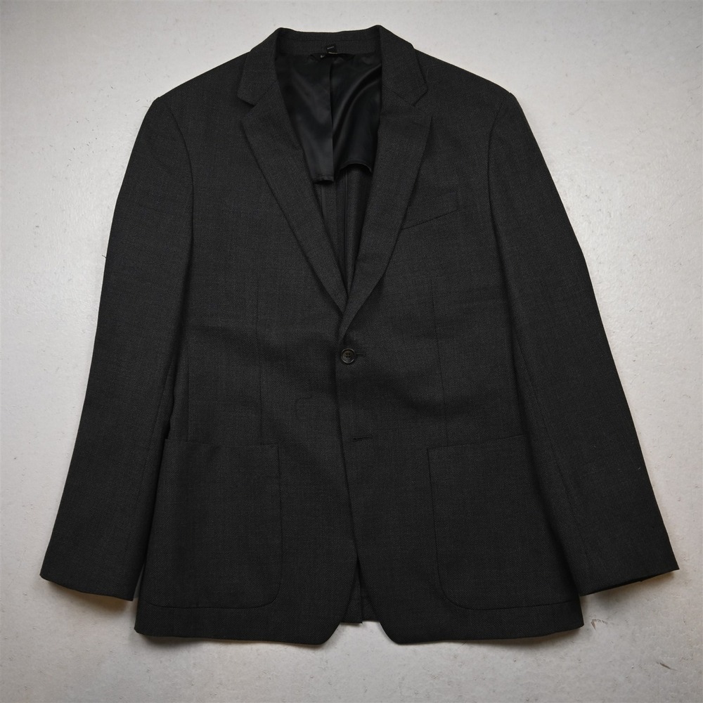Banana Republic 42R Gray 488782 Wool Zip Pocket Soft Shoulder Blazer Sport Coat